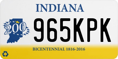 IN license plate 965KPK