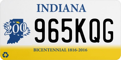IN license plate 965KQG