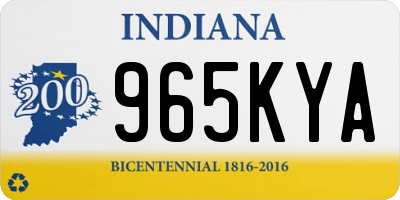 IN license plate 965KYA