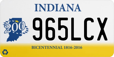 IN license plate 965LCX