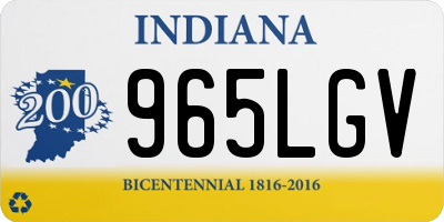 IN license plate 965LGV