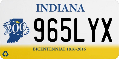 IN license plate 965LYX