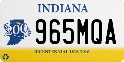 IN license plate 965MQA