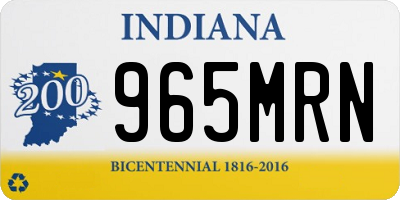 IN license plate 965MRN