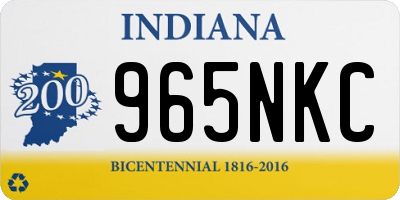 IN license plate 965NKC