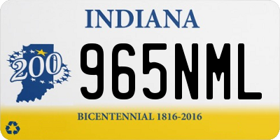 IN license plate 965NML