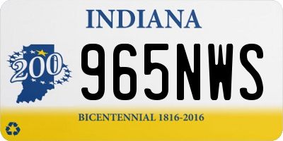 IN license plate 965NWS