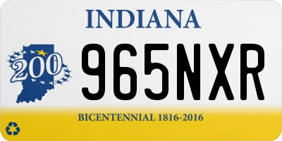 IN license plate 965NXR