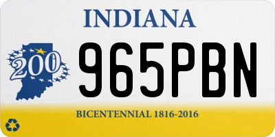 IN license plate 965PBN
