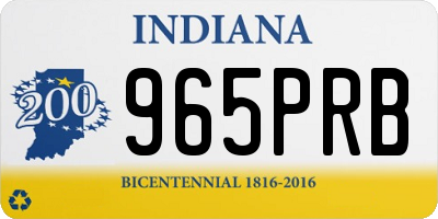 IN license plate 965PRB