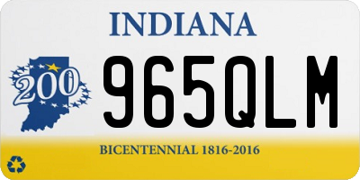 IN license plate 965QLM