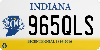 IN license plate 965QLS