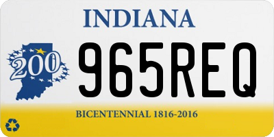 IN license plate 965REQ