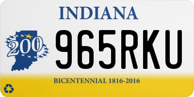 IN license plate 965RKU