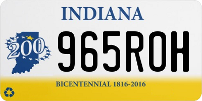 IN license plate 965ROH