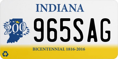 IN license plate 965SAG