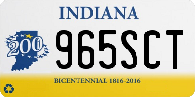 IN license plate 965SCT