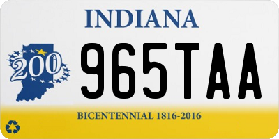 IN license plate 965TAA