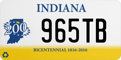IN license plate 965TB