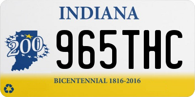 IN license plate 965THC
