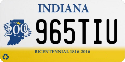 IN license plate 965TIU