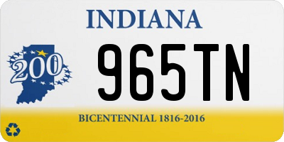 IN license plate 965TN