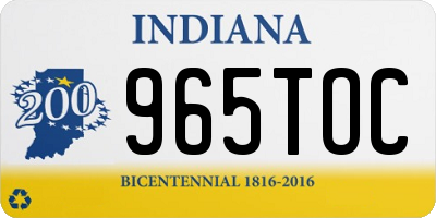 IN license plate 965TOC