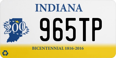 IN license plate 965TP