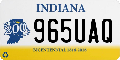 IN license plate 965UAQ