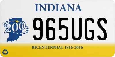 IN license plate 965UGS