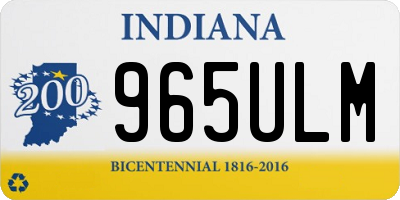 IN license plate 965ULM