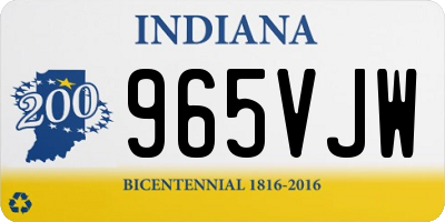 IN license plate 965VJW