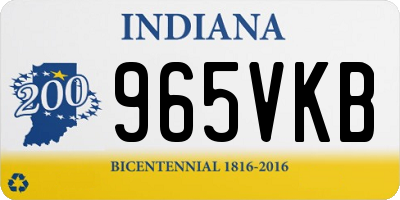 IN license plate 965VKB
