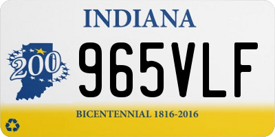 IN license plate 965VLF