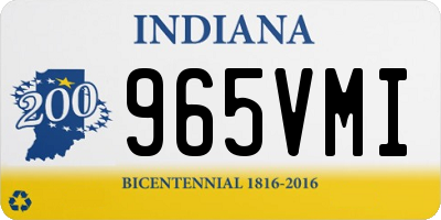 IN license plate 965VMI
