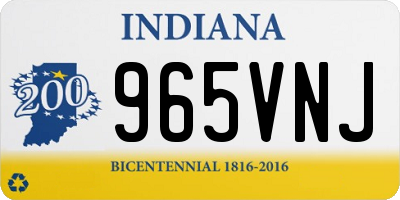 IN license plate 965VNJ