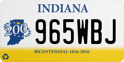 IN license plate 965WBJ