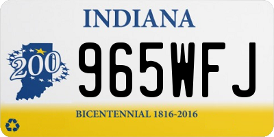 IN license plate 965WFJ
