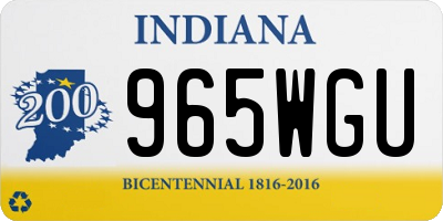 IN license plate 965WGU