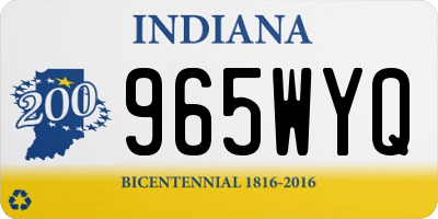 IN license plate 965WYQ