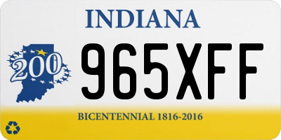 IN license plate 965XFF