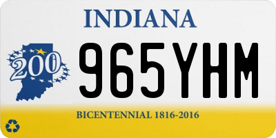 IN license plate 965YHM