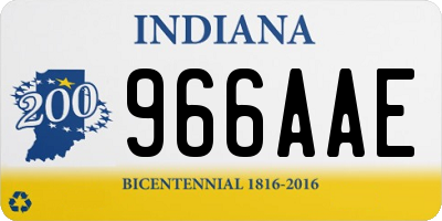 IN license plate 966AAE