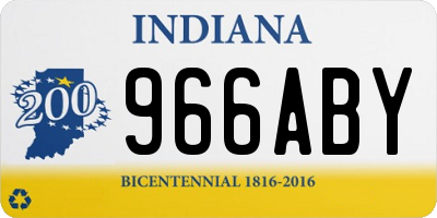 IN license plate 966ABY