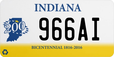 IN license plate 966AI