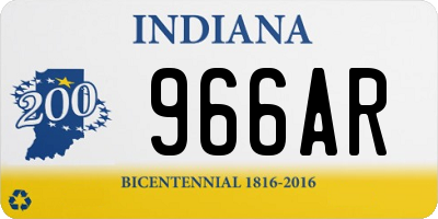 IN license plate 966AR