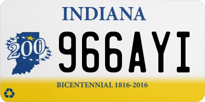 IN license plate 966AYI