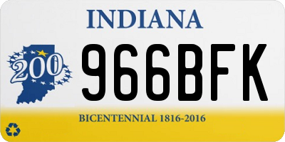 IN license plate 966BFK
