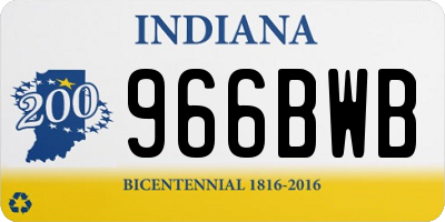 IN license plate 966BWB