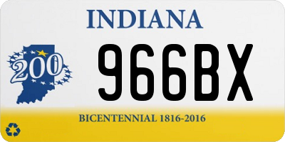 IN license plate 966BX